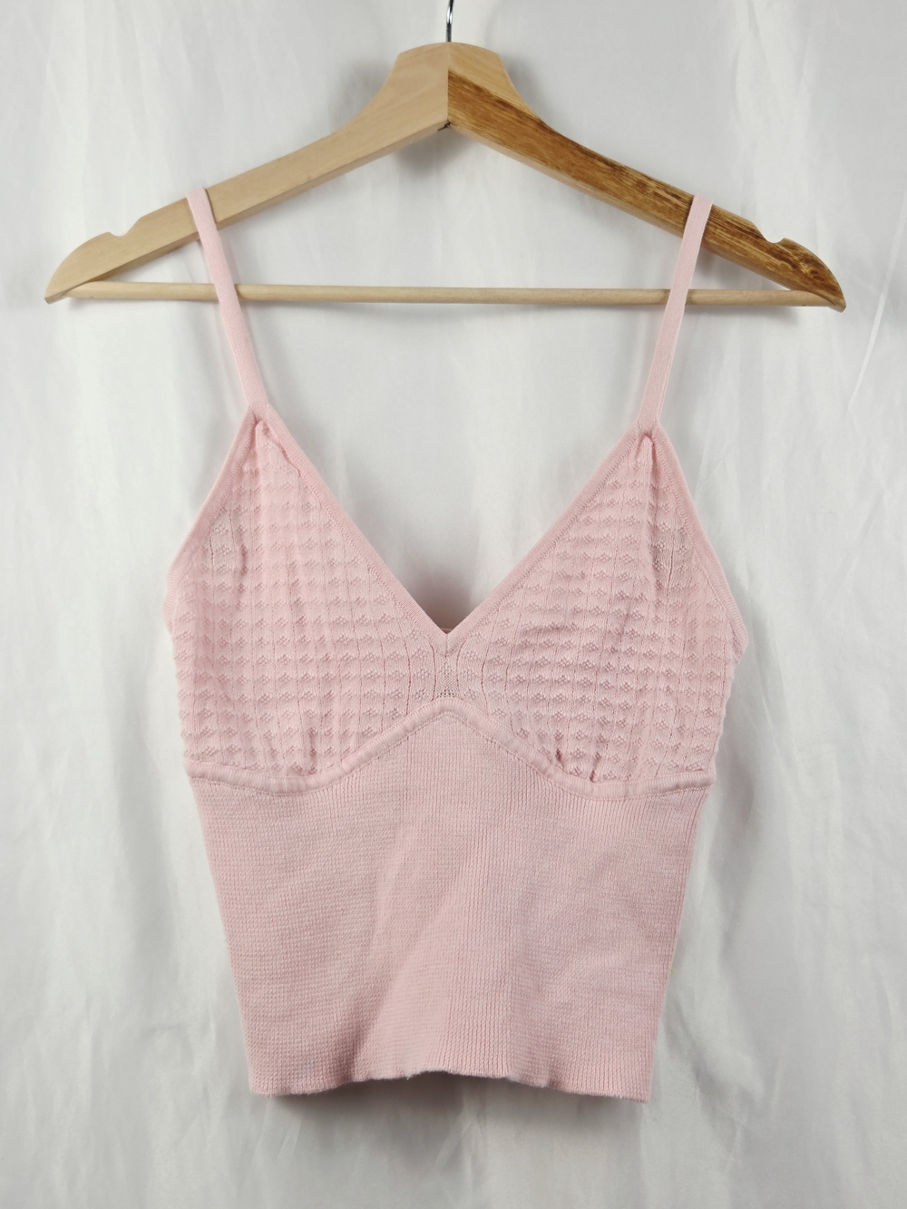Billabong V-Neck Knit Pink Bralette Tank Top Size Medium